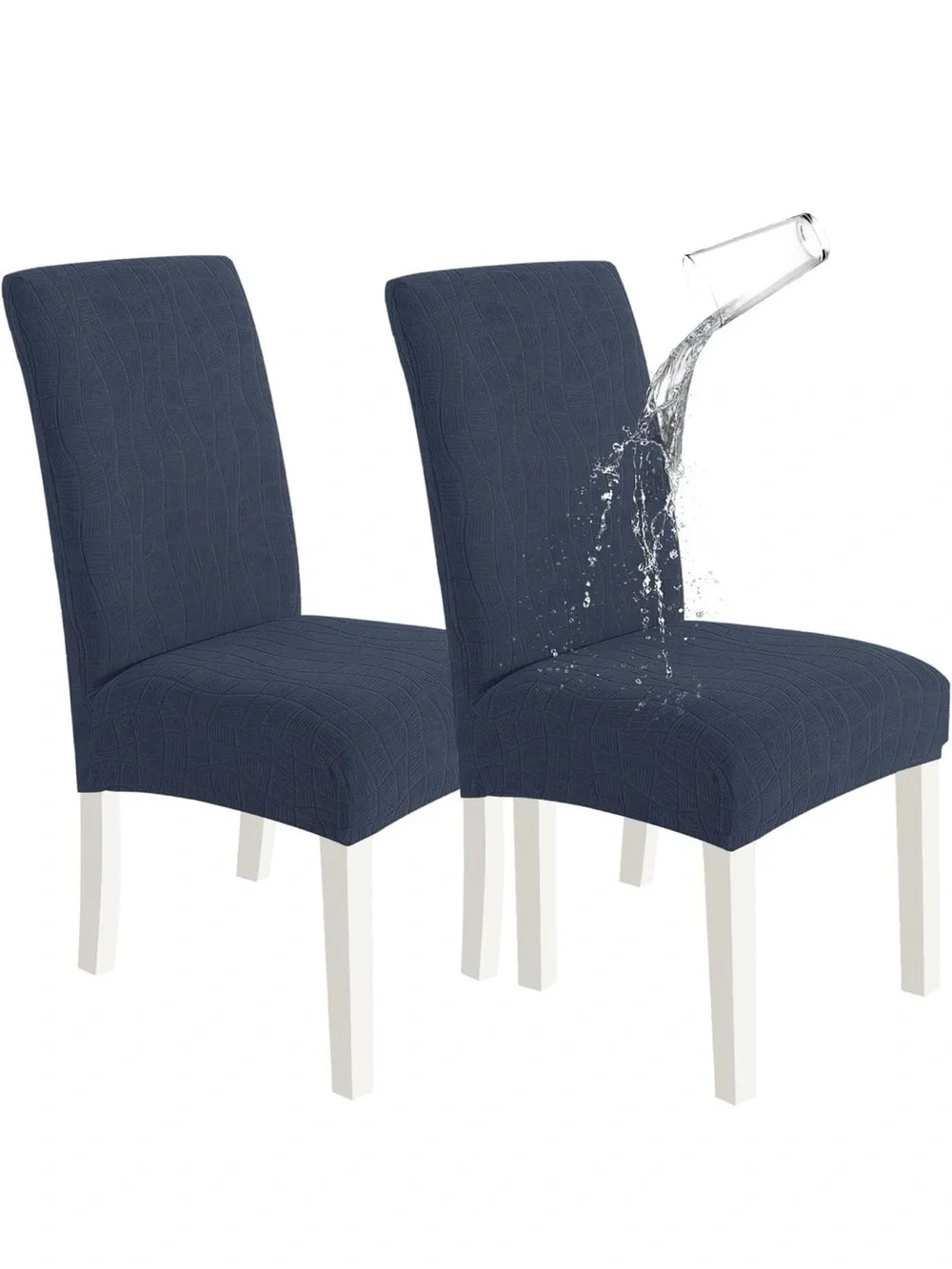 Stretch Dining Chair Slipcovers - Navy (Set of 2)